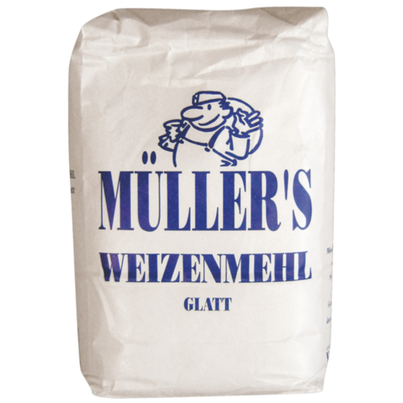 Müllers Weizenmehl glatt Type 700 2,5 kg Universelles Premiummehl für Brot, Pizza und Gebäck